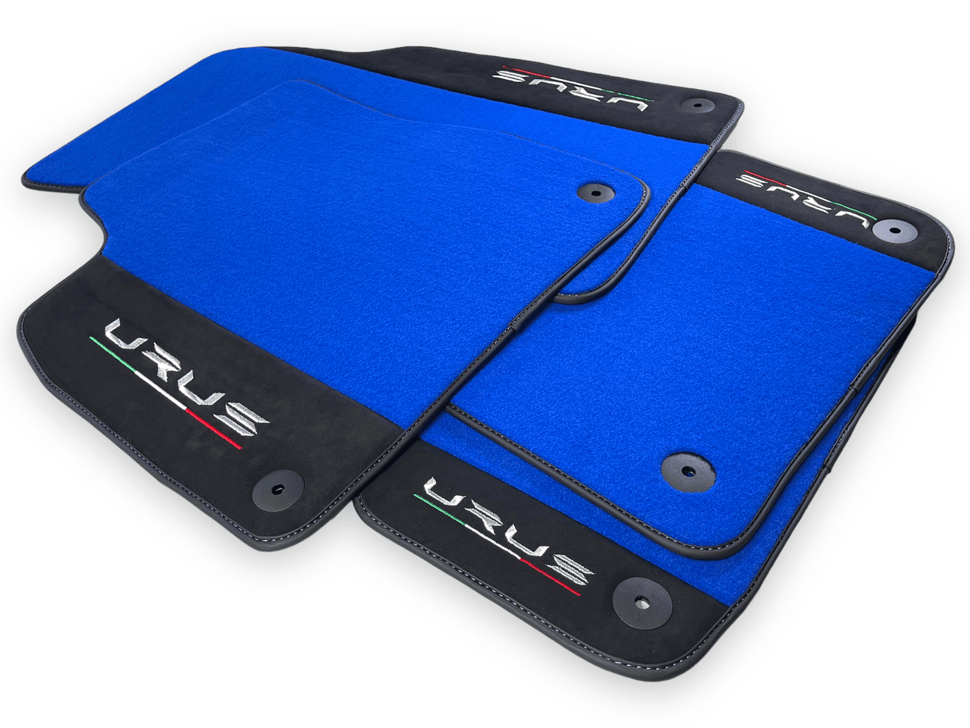 Blue Floor Mats For Lamborghini Urus With Alcantara Leather - AutoWin