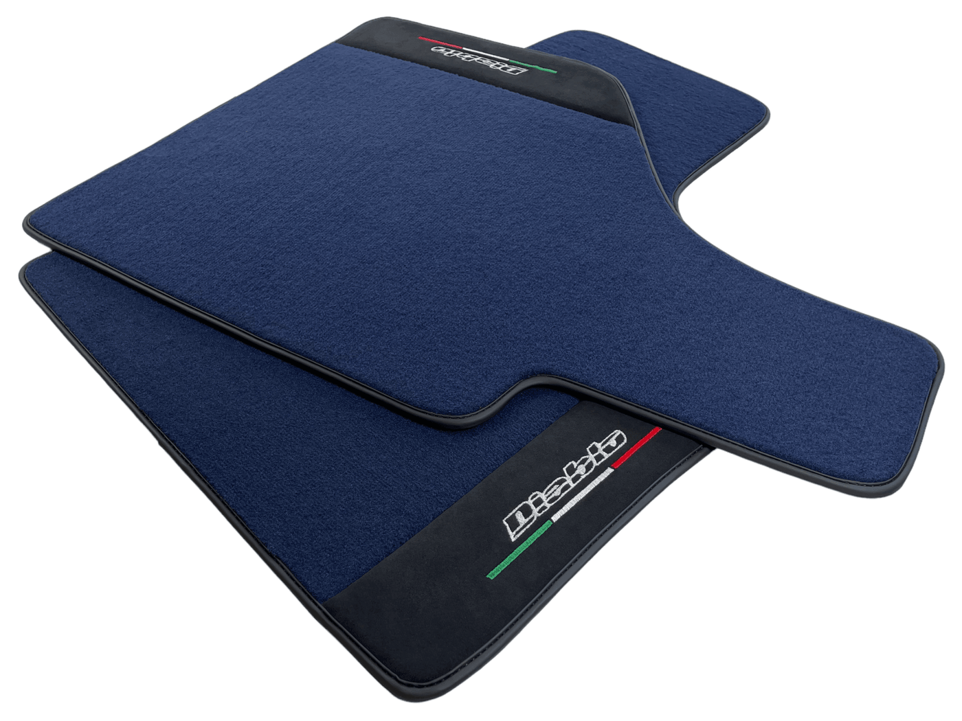 Dark Blue Floor Mats for Lamborghini Diablo 1990-2001 With Alcantara Leather - AutoWin