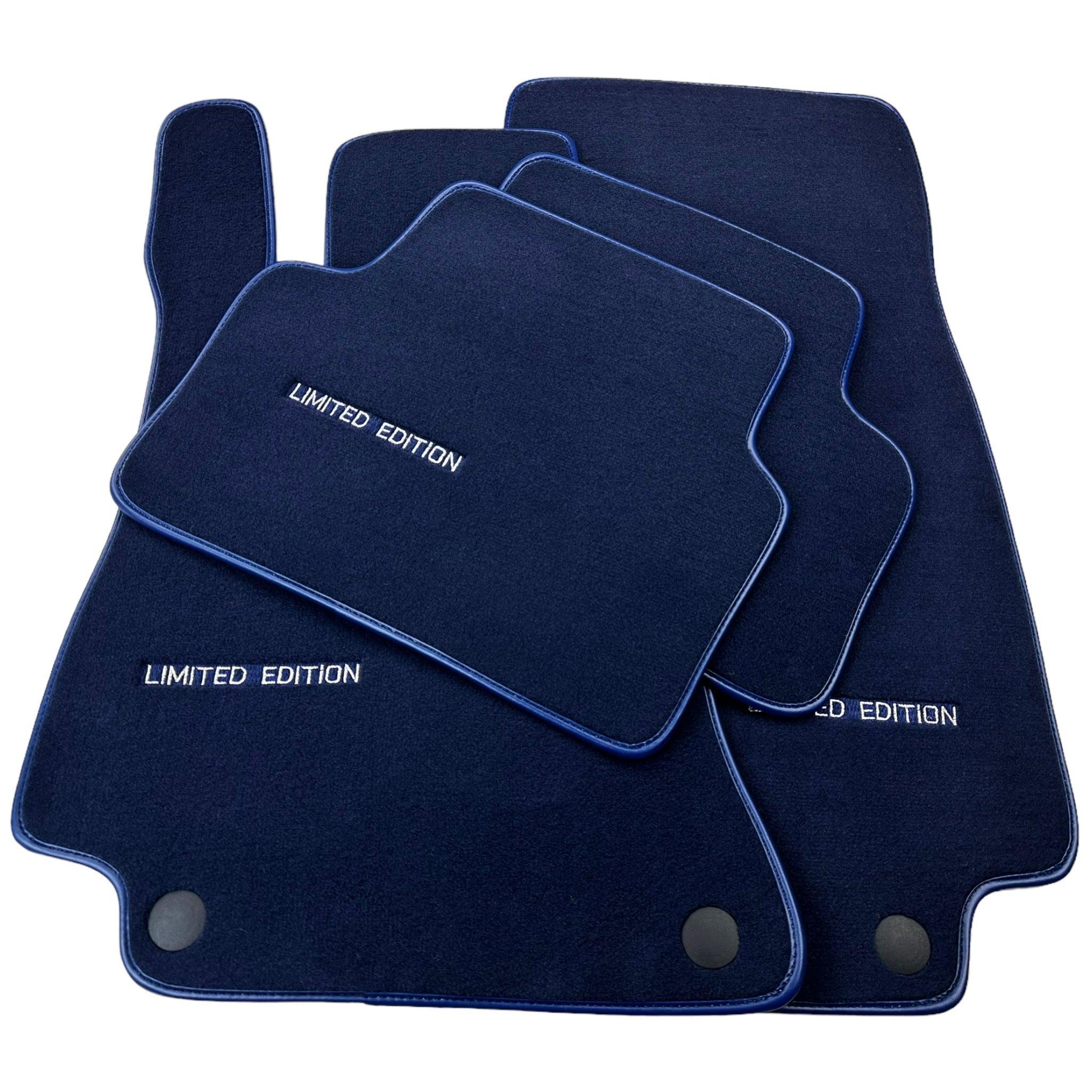 Dark Blue Floor Mats For Mercedes Benz C-Class S205 Wagon Facelift (2018-2023) Hybrid | Limited Edition - AutoWin