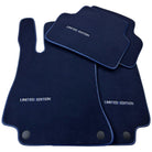 Dark Blue Floor Mats For Mercedes Benz C-Class S205 Wagon Facelift (2018-2023) Hybrid | Limited Edition - AutoWin