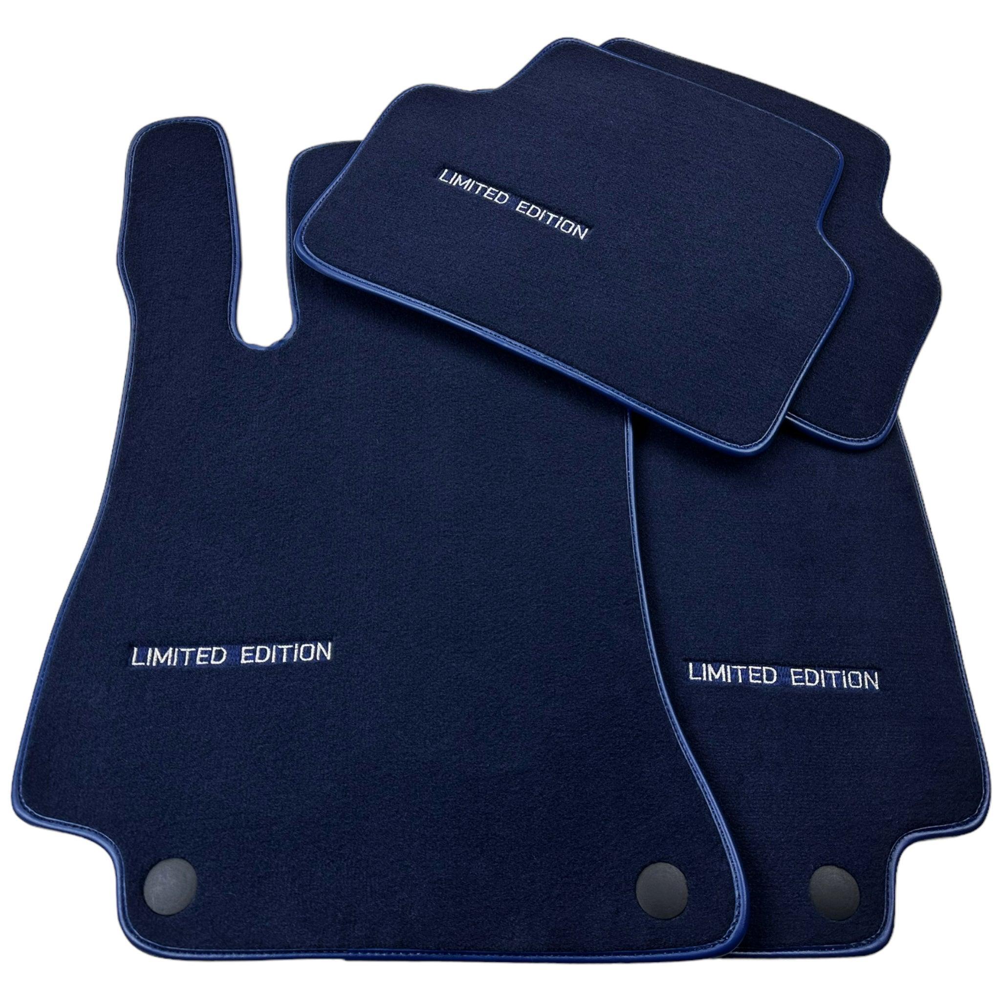 Dark Blue Floor Mats For Mercedes Benz C-Class S205 Wagon Facelift (2018-2023) Hybrid | Limited Edition - AutoWin