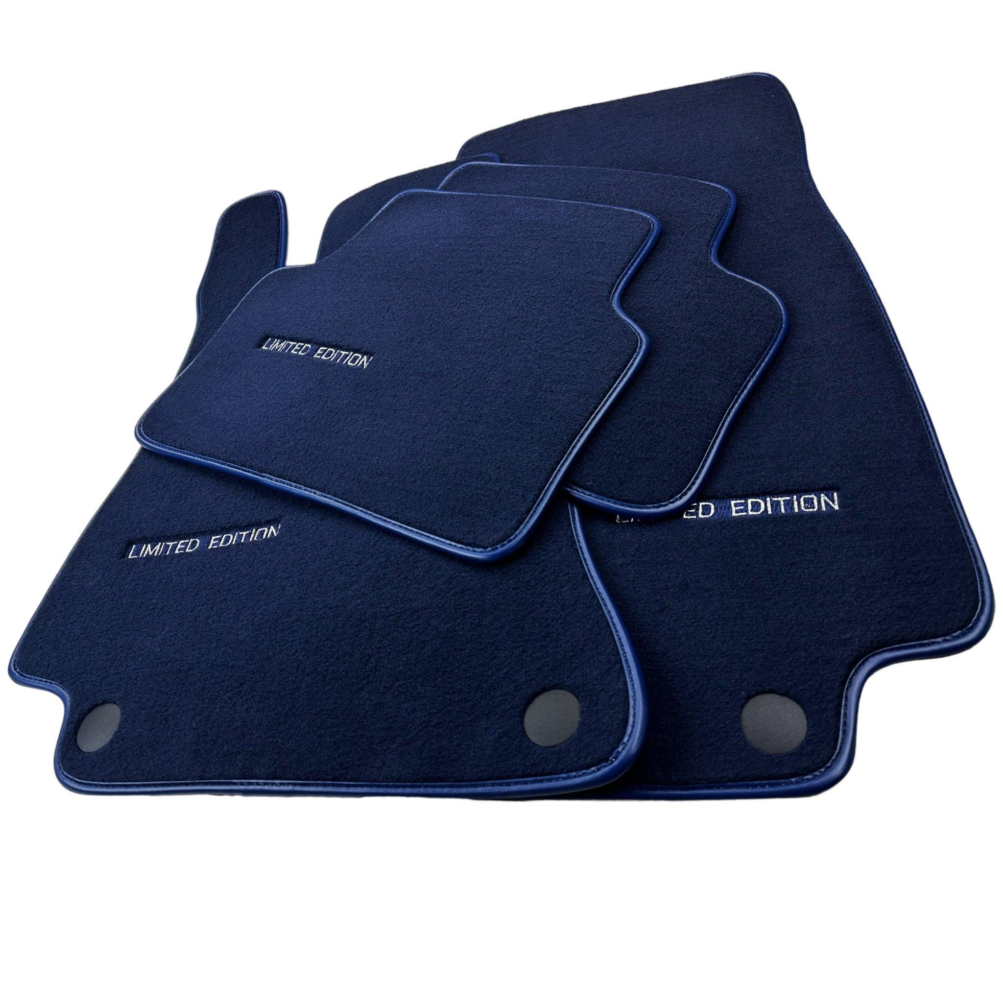 Dark Blue Floor Mats For Mercedes Benz C-Class W205 Sedan Facelift (2018-2021) | Limited Edition - AutoWin