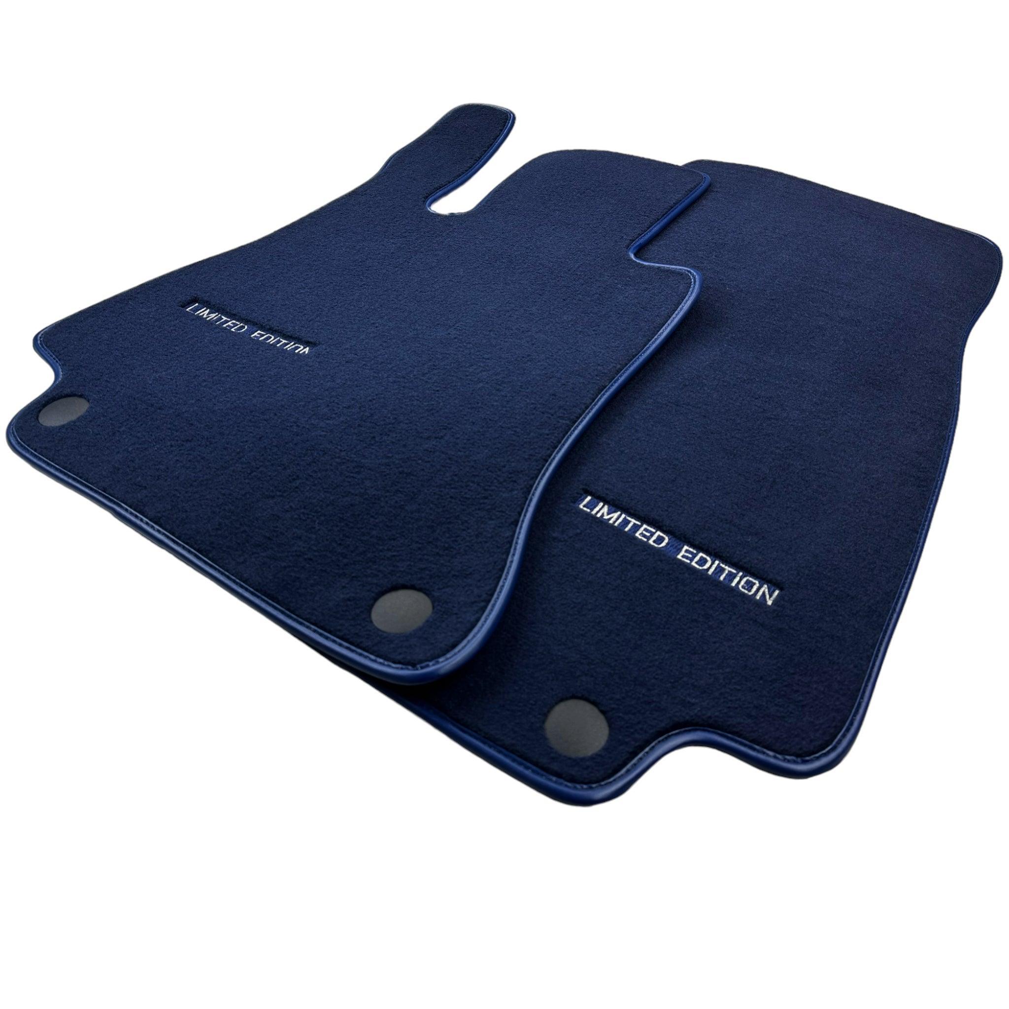 Dark Blue Floor Mats For Mercedes Benz C-Class W205 Sedan Facelift (2018-2021) | Limited Edition - AutoWin