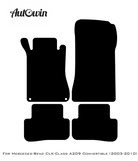 Dark Blue Floor Mats For Mercedes Benz CLK-Class A209 Convertible (2003-2010) | Limited Edition - AutoWin