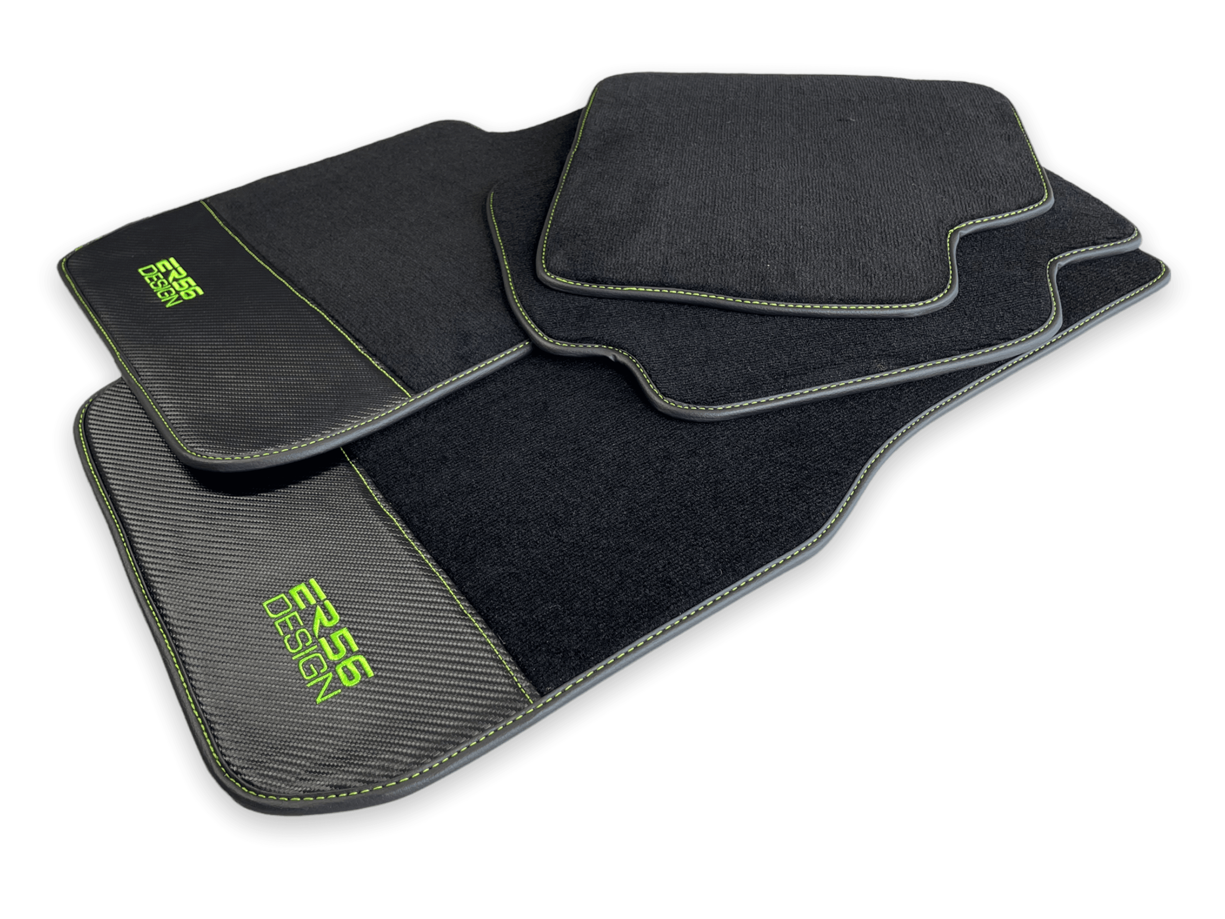 Floor Mats For BMW 2 Series F22 Carbon Leather Er56 Design - AutoWin