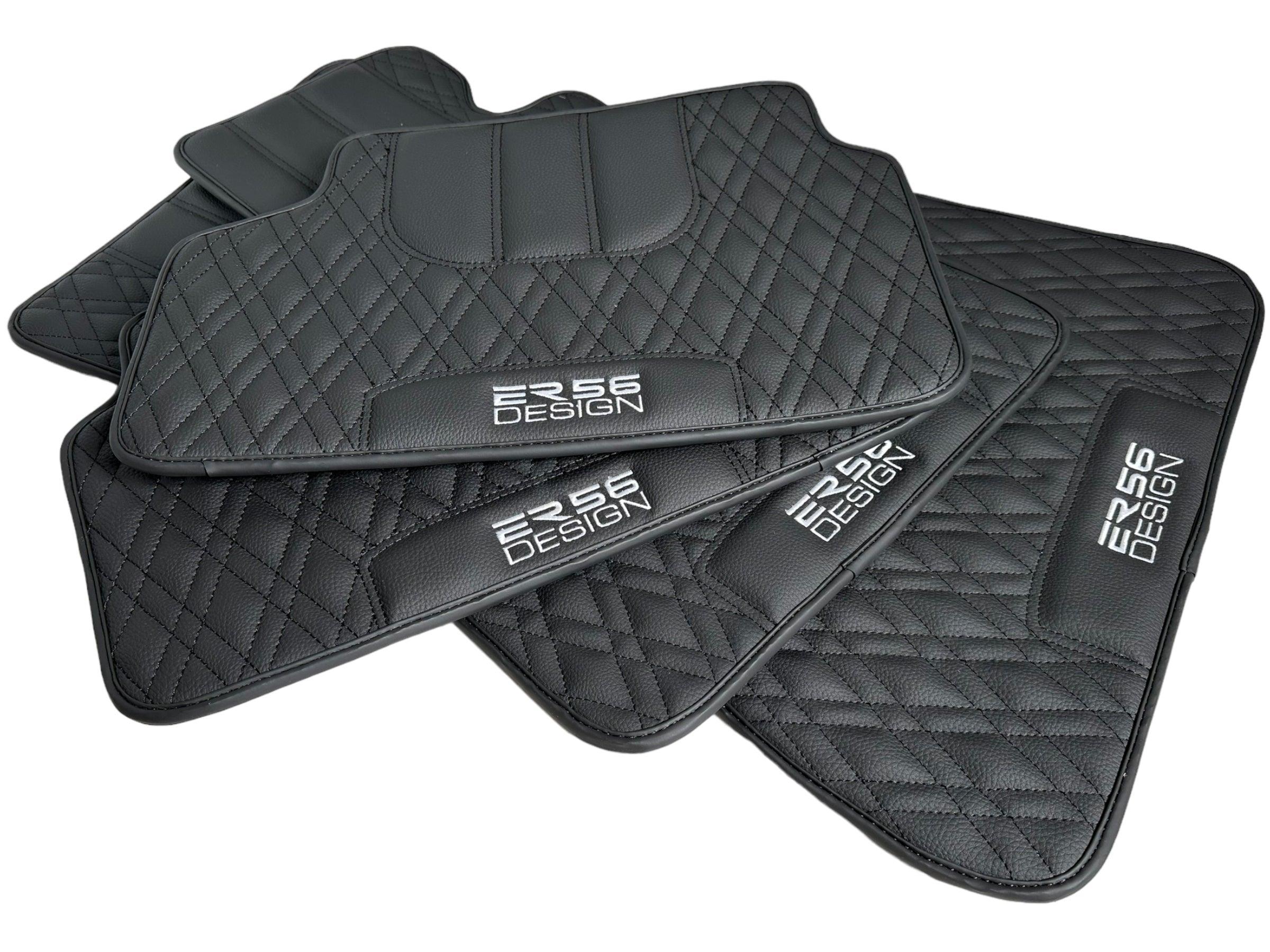 Floor Mats For BMW 4 Series G26 Gran Coupe Black Leather Er56 Design - AutoWin