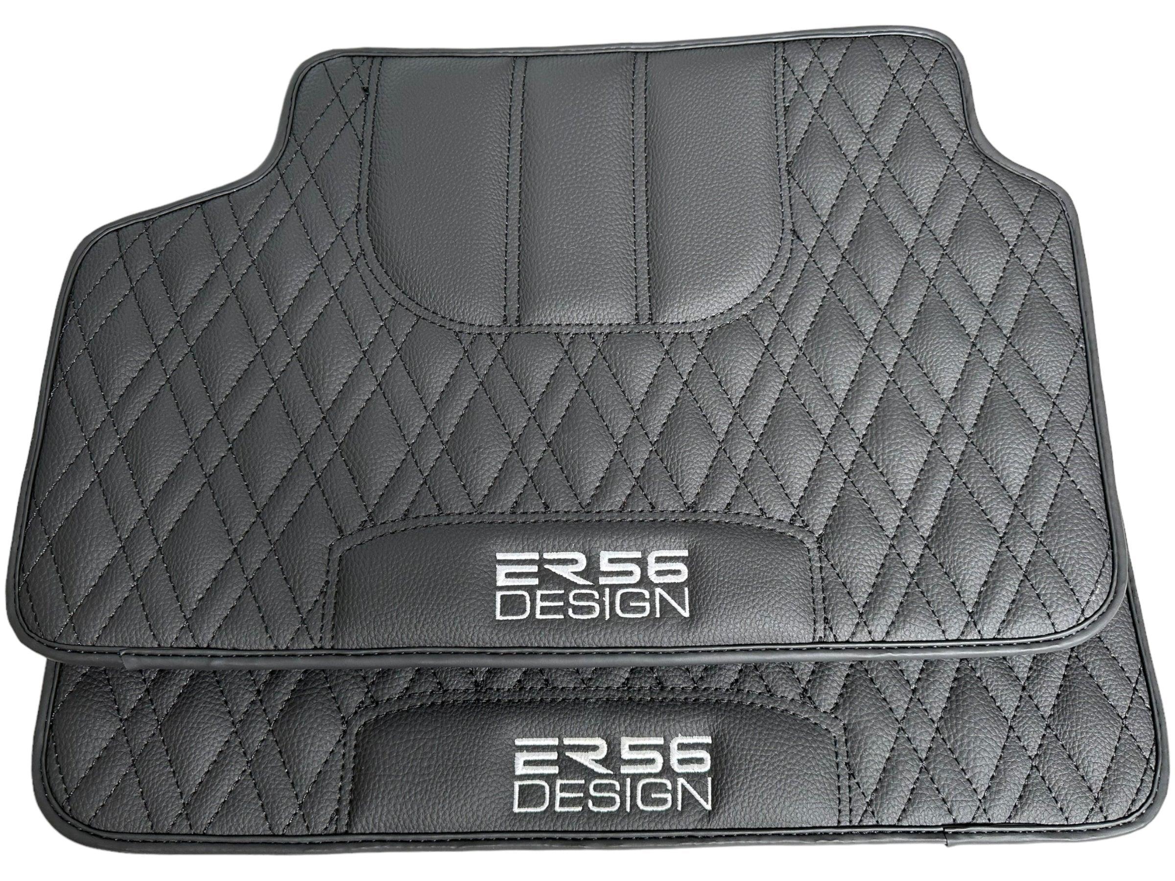 Floor Mats For BMW 6 Series E64 Convertible Black Leather Er56 Design - AutoWin