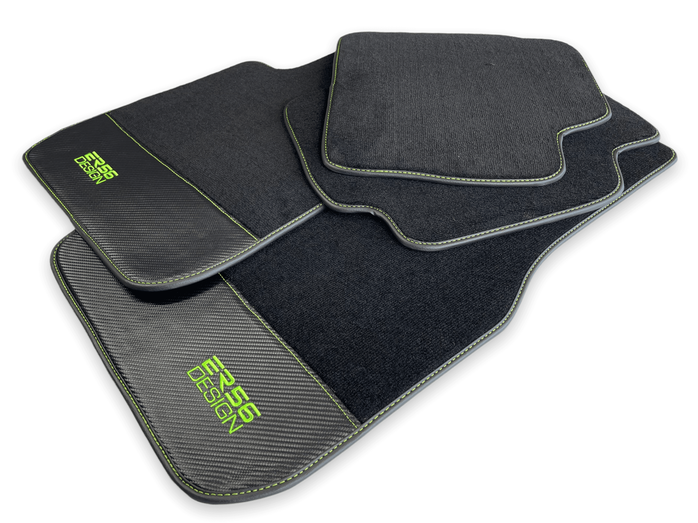 Floor Mats For BMW 6 Series E64 Convertible Carbon Leather Er56 Design - AutoWin