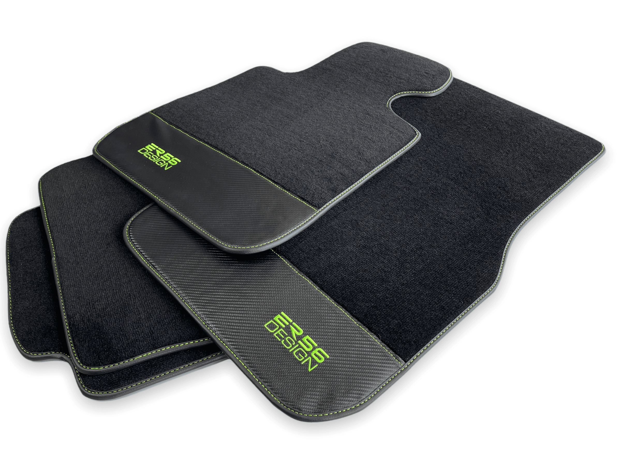 Floor Mats For BMW 6 Series E64 Convertible Carbon Leather Er56 Design - AutoWin