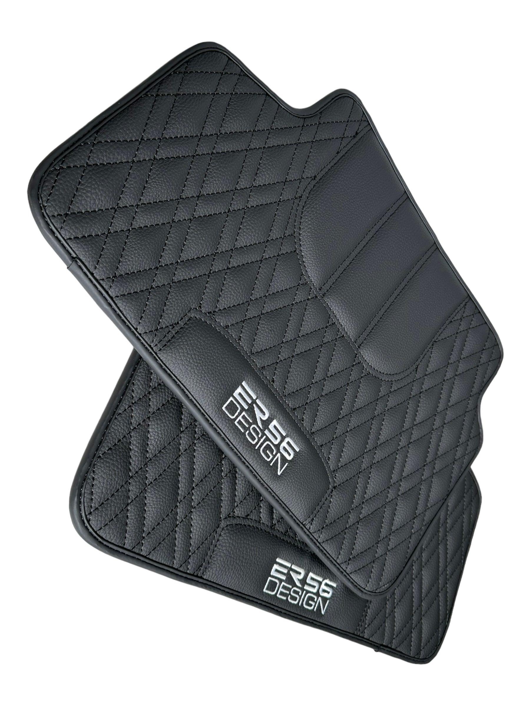 Floor Mats For BMW 7 Series E38 Long Black Leather Er56 Design - AutoWin