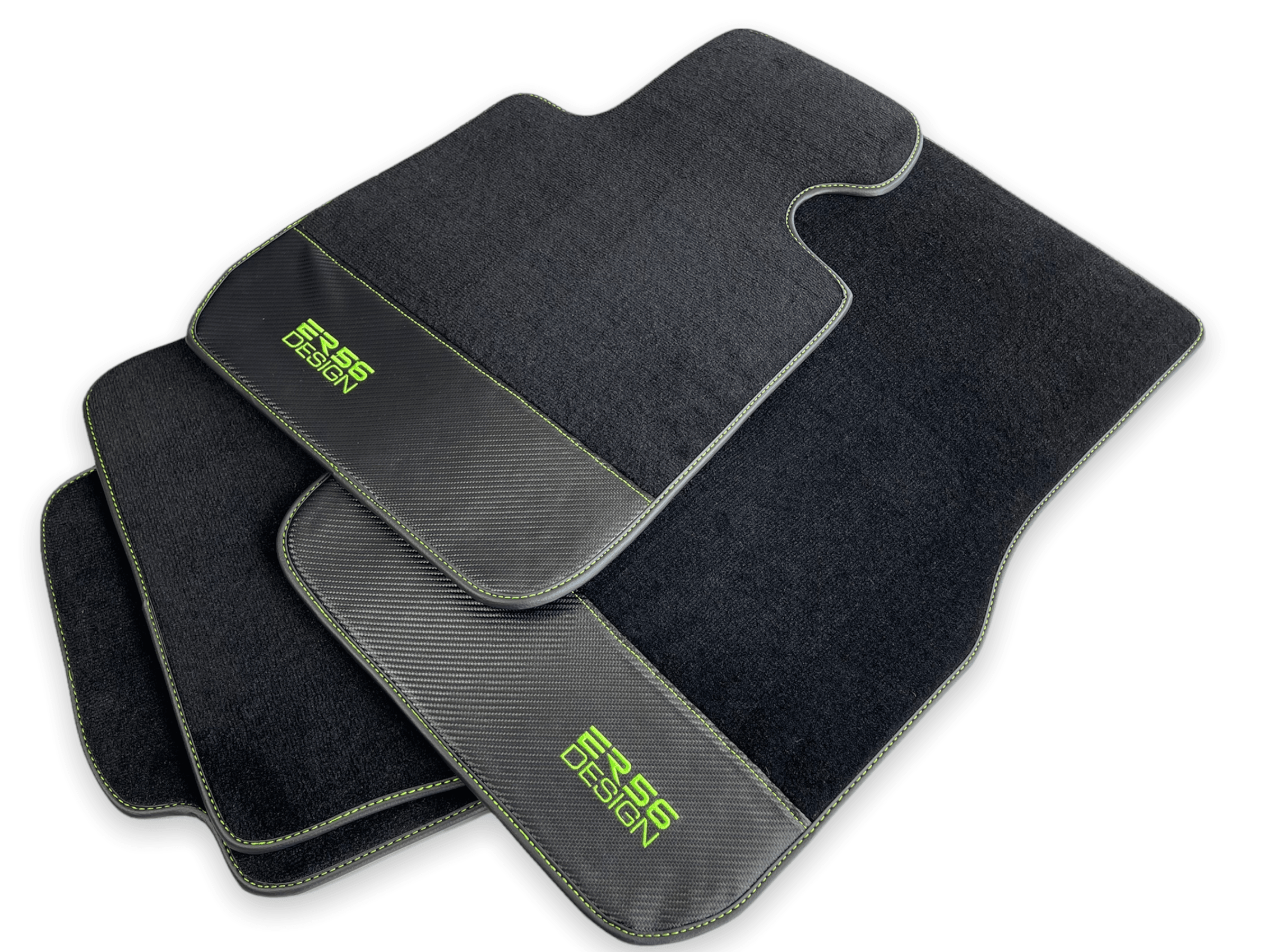 Floor Mats For BMW M3 F80 Series Carbon Leather Er56 Design - AutoWin