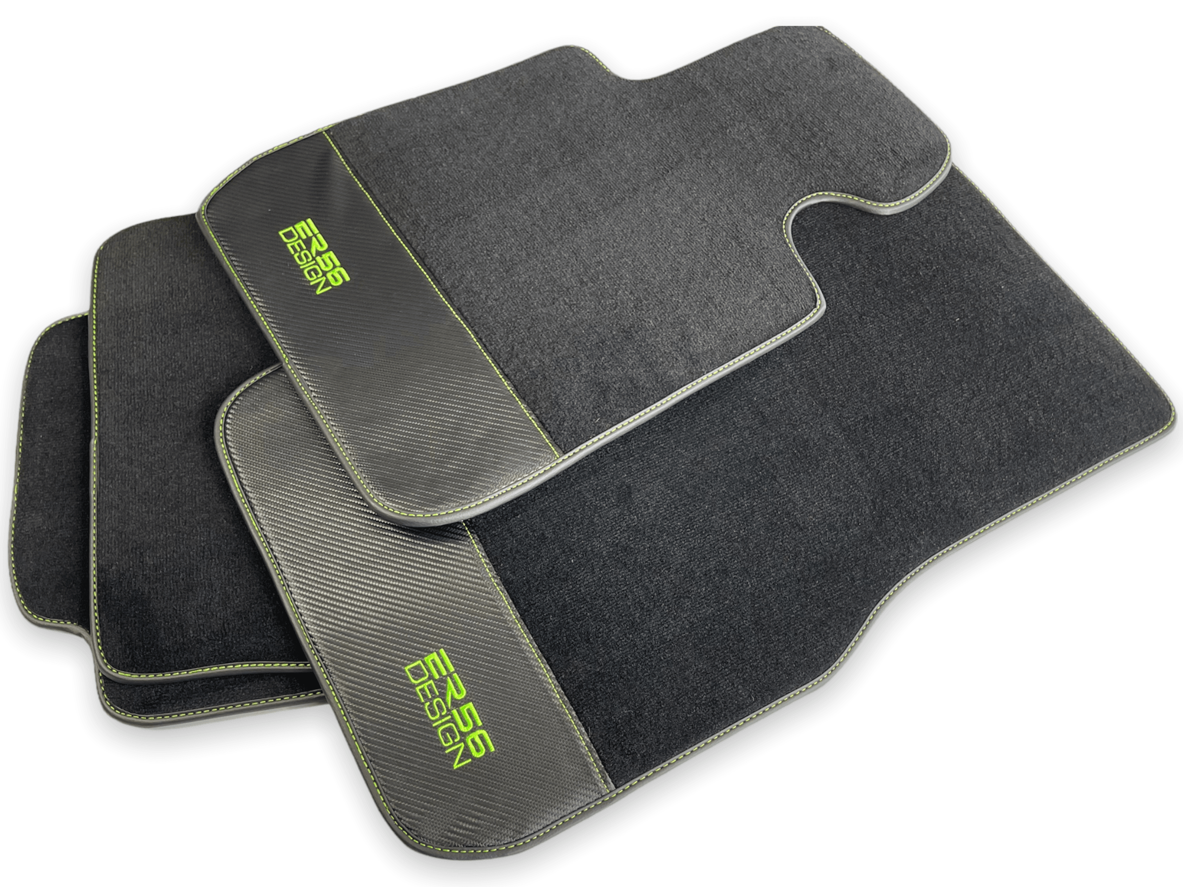 Floor Mats For BMW M3 F80 Series Carbon Leather Er56 Design - AutoWin