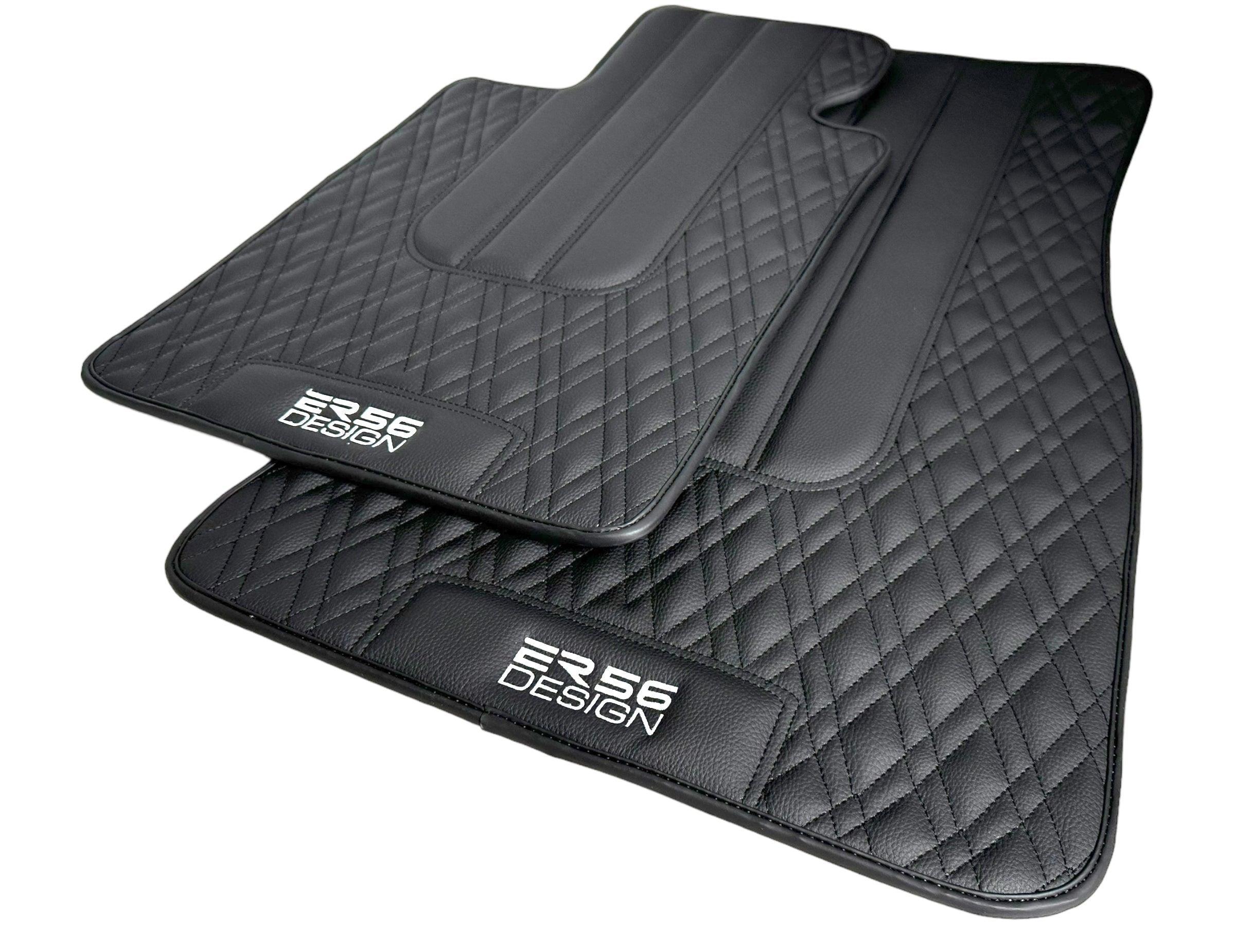 Floor Mats For BMW M6 F12 Convertible Black Leather Er56 Design - AutoWin