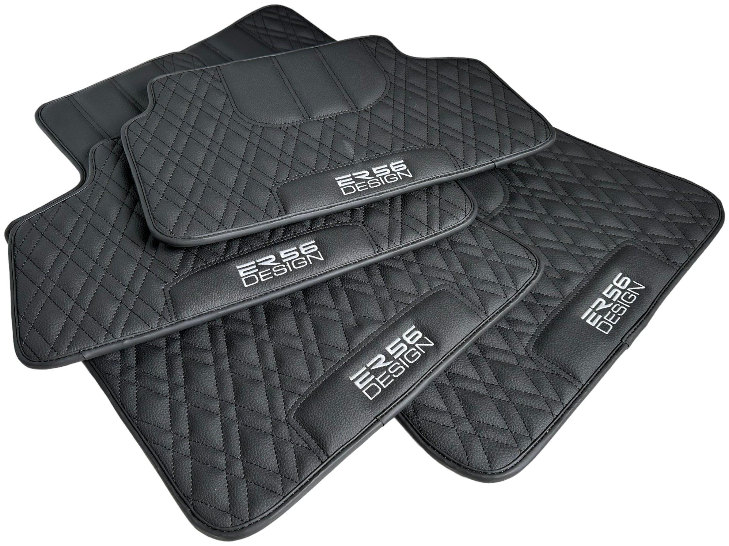 Floor Mats For BMW M6 F12 Convertible Black Leather Er56 Design - AutoWin