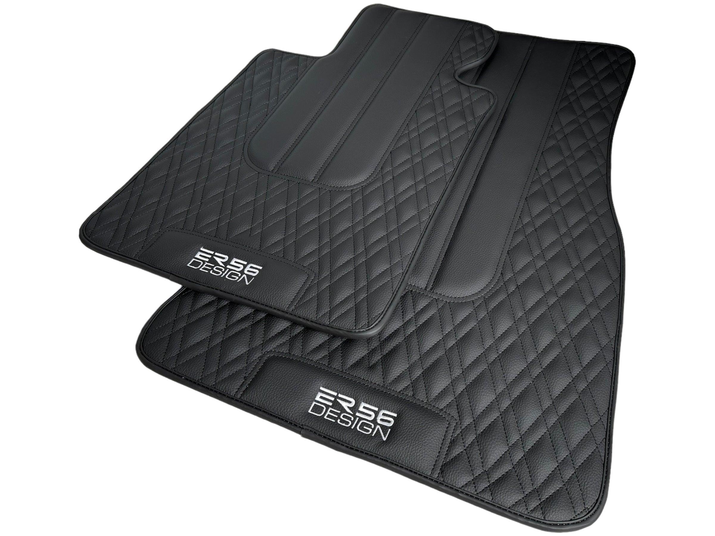 Floor Mats For BMW M8 F93 4-door Gran Coupe Black Leather Er56 Design - AutoWin