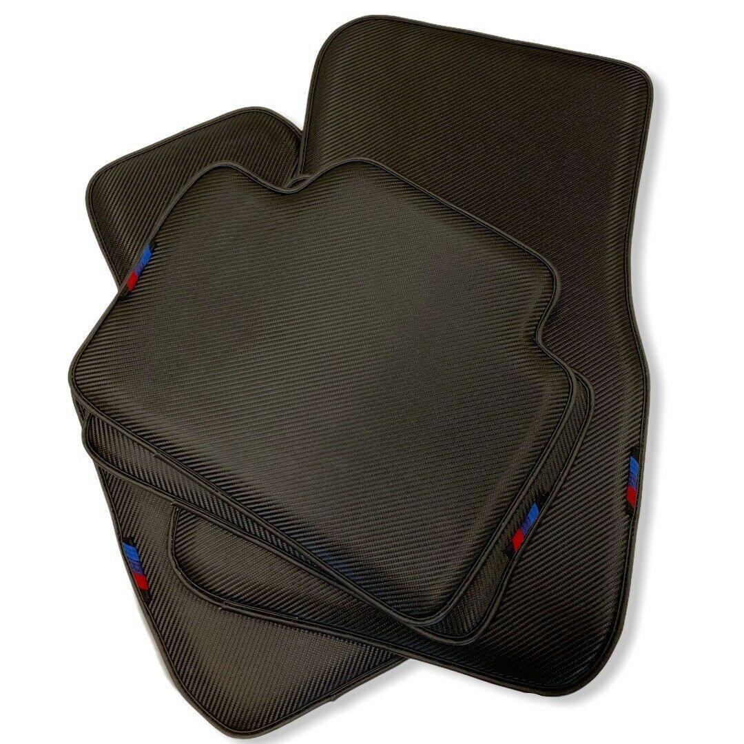 Floor Mats For BMW X5M F95 SUV Autowin Brand Carbon Fiber Leather - AutoWin