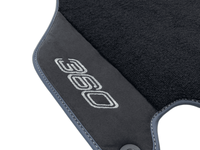 Floor Mats For Ferrari 360 Modena 1999-2005 Black With Alcantara - AutoWin