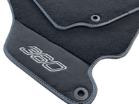 Floor Mats For Ferrari 360 Modena 1999-2005 Black With Alcantara - AutoWin