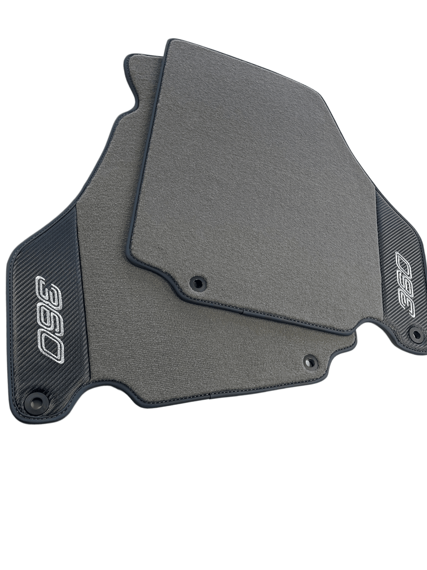 Floor Mats For Ferrari 360 Modena 1999-2005 Gray With Carbon Fiber Leather - AutoWin