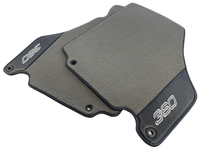 Floor Mats For Ferrari 360 Modena 1999-2005 Gray With Carbon Fiber Leather - AutoWin