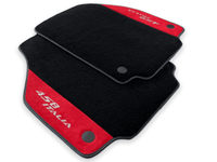 Floor Mats For Ferrari 458 Italia 2009-2015 Red Alcantara Leather - AutoWin