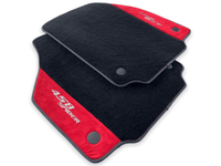 Floor Mats For Ferrari 458 Spider 2012-2015 Red Alcantara Leather - AutoWin