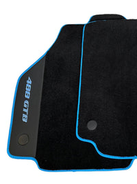 Floor Mats For Ferrari 488 GTB 2015-2022 Alcantara Leather Light Blue Trim - AutoWin