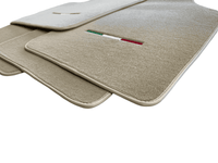 Italian Edition Beige Floor Mats for Fiat 500X (2018-2024) Convertible - AutoWin
