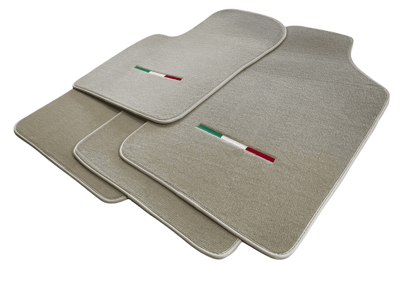 Italian Edition Beige Floor Mats for Fiat 500X (2018-2024) Convertible - AutoWin