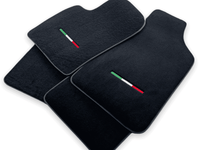 Italian Edition Black Floor Mats for Fiat 500X (2018-2024) Convertible - AutoWin