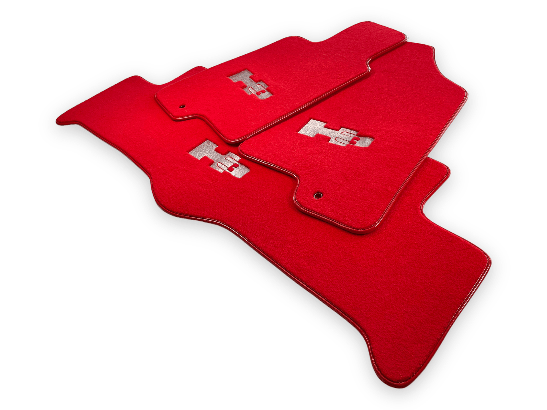 Floor Mats For Hummer H3 2005-2010 Tailored Red Color Carpets - AutoWin