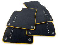 Floor Mats For Lamborghini Urus Black Tailored With Yellow Trim - AutoWin