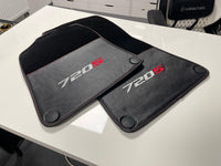 Floor Mats For McLaren 720S Black Tailored Carpets With Carbon - AutoWin