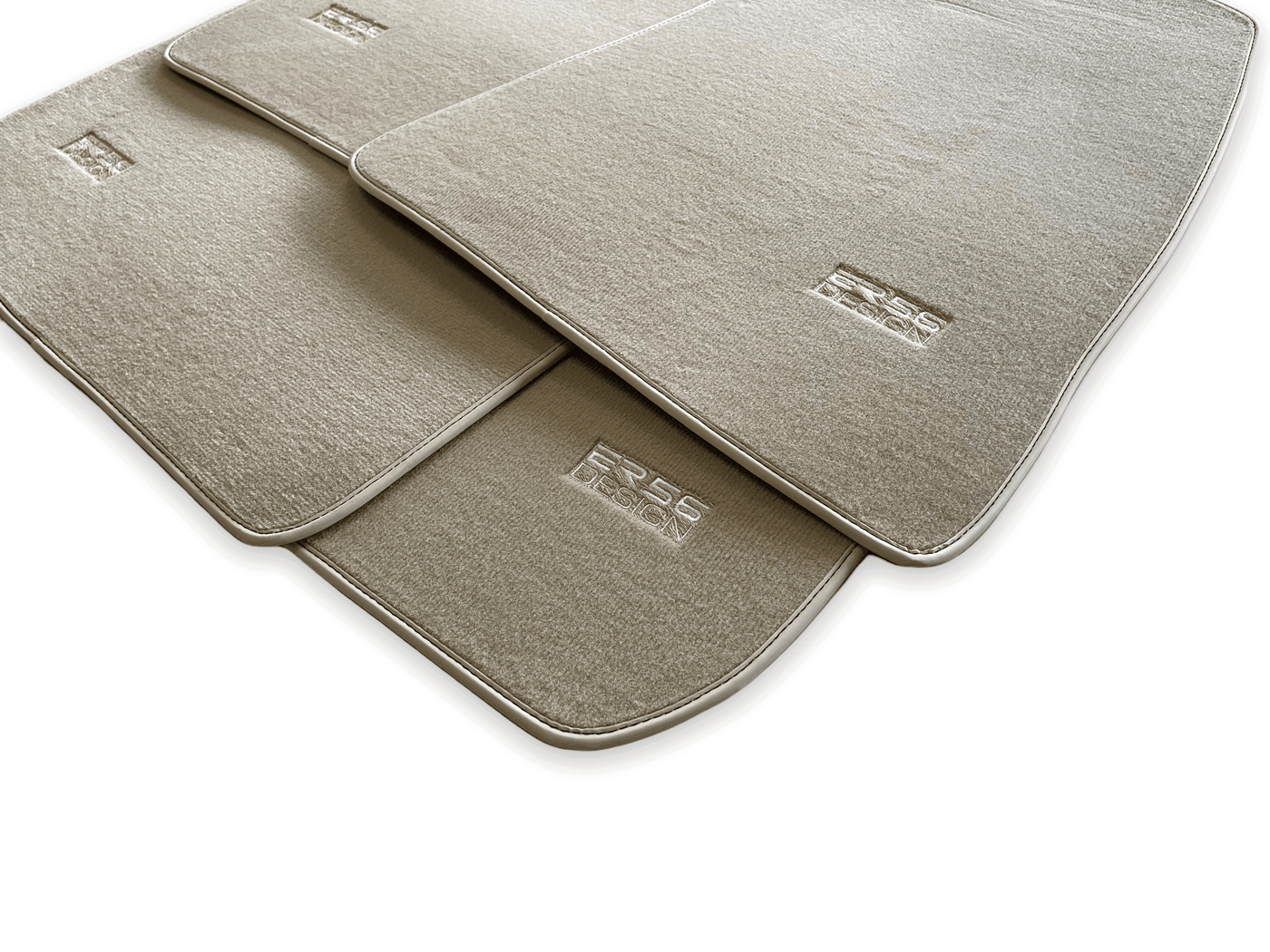 Floor Mats For Rolls Royce Ghost Series II (2021-2024) Beige ER56 Design - AutoWin