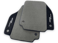 Gray Floor Mats For Ferrari 488 Spider 2015-2022 Alcantara Leather - AutoWin