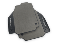 Gray Floor Mats For Ferrari F8 Spider 2019-2022 With Carbon Fiber Leather - AutoWin