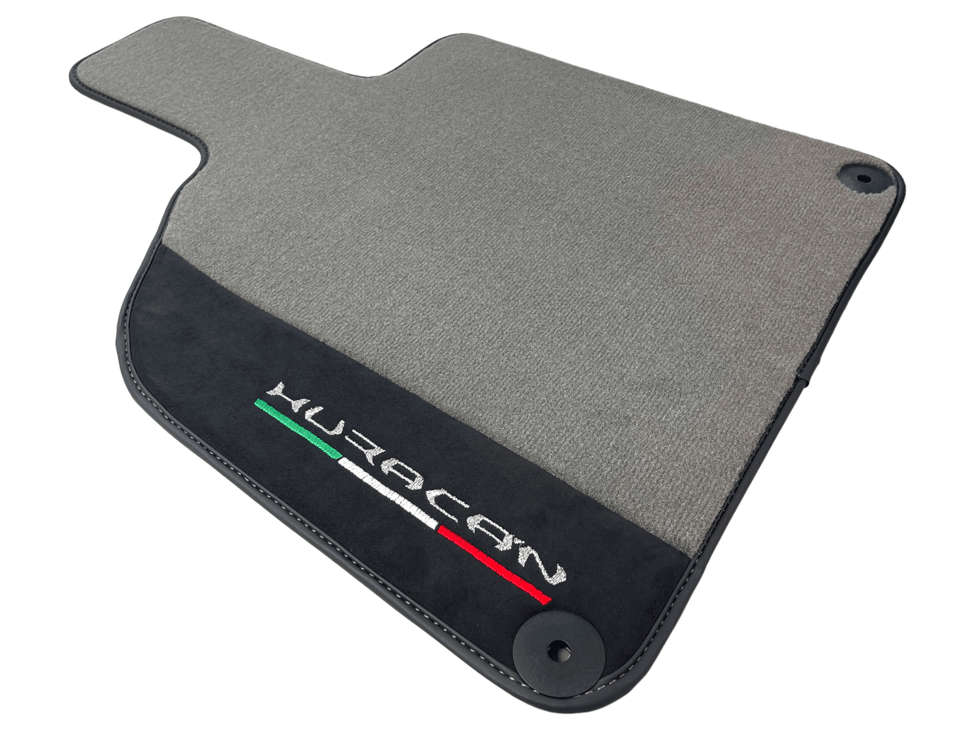 Gray Floor Mats for Lamborghini Huracan With Alcantara Leather - AutoWin