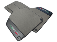 Gray Floor Mats for Lamborghini Huracan With Carbon Fiber Leather - AutoWin