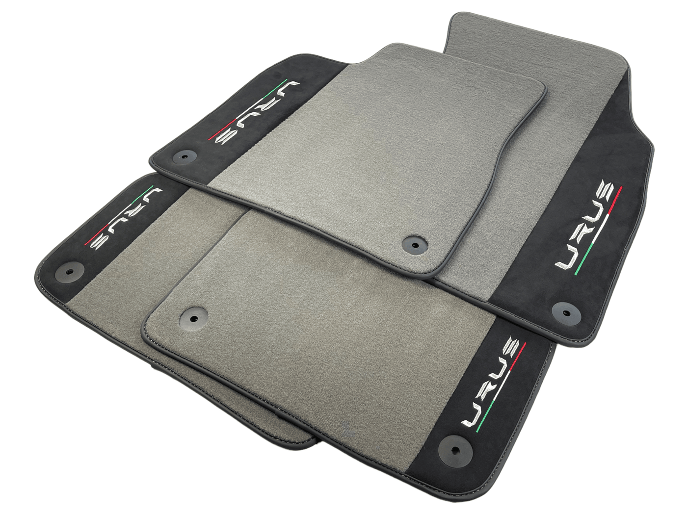 Gray Floor Mats For Lamborghini Urus With Alcantara Leather - AutoWin
