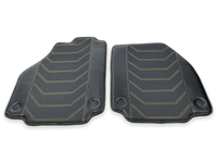 Leather Floor Mats For Ferrari 488 Spider 2016-2022 Yellow Sewing - AutoWin