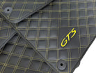 Leather Floor Mats for Porsche Panamera 2017-2023 971 Yellow Sewing - AutoWin