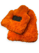 Orange Sheepskin Floor Mats For Bentley Mulsanne (2010-2020) Er56 Design Brand - AutoWin