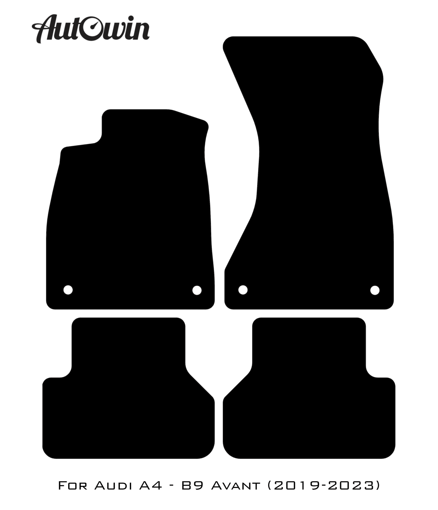 Red Floor Mats for A4 - B9 Avant (2019-2023) | ER56 Design - AutoWin