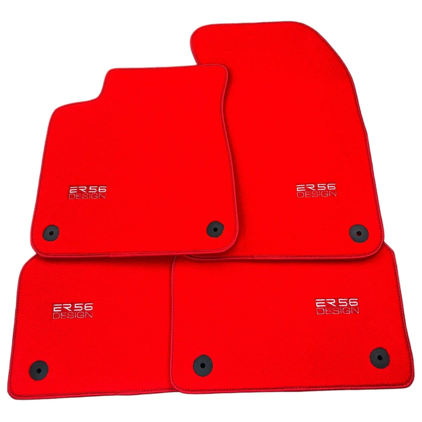 Red Floor Mats for Audi A6 - C5 Avant Facelift (2002-2004) | ER56 Design - AutoWin