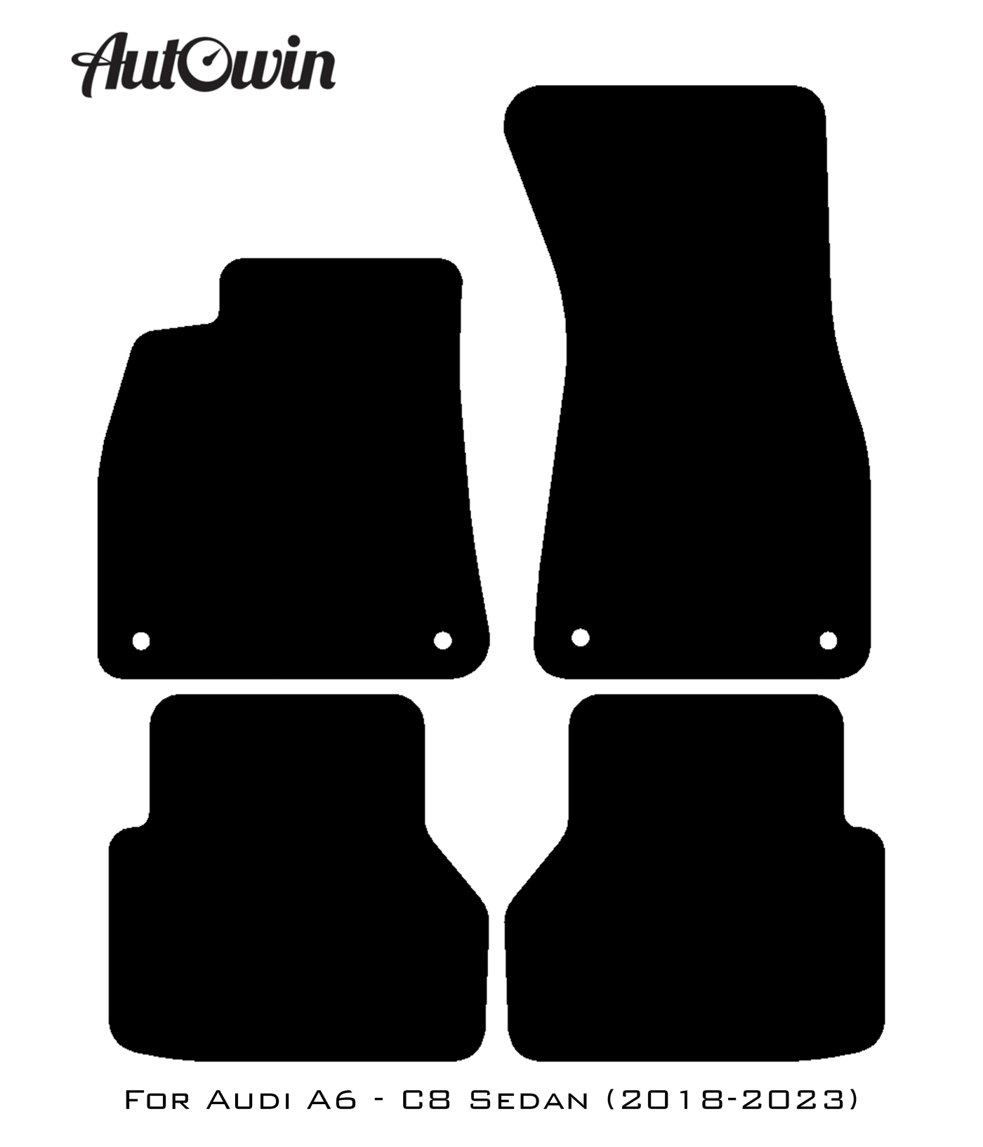 Red Floor Mats for Audi A6 - C8 Sedan (2018-2023) | ER56 Design - AutoWin