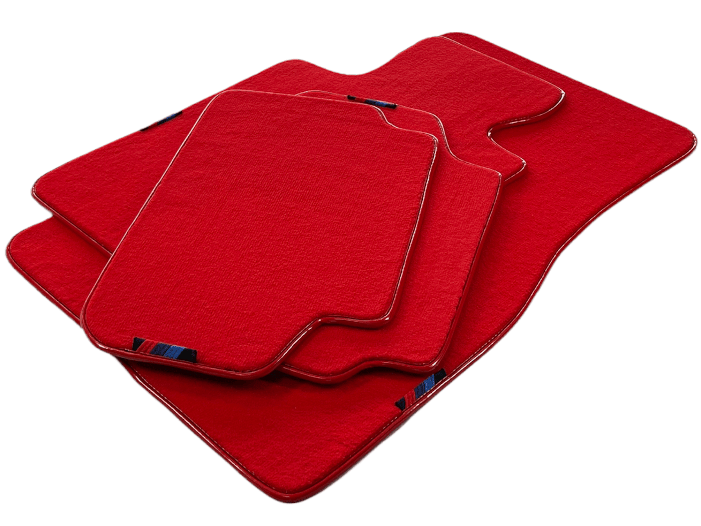 Red Floor Mats For BMW 5 Series E39 With M Package AutoWin Brand - AutoWin