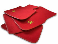 Red Floor Mats For BMW 7 Series E38 ROVBUT Brand Tailored Set Perfect Fit Green SNIP Collection - AutoWin