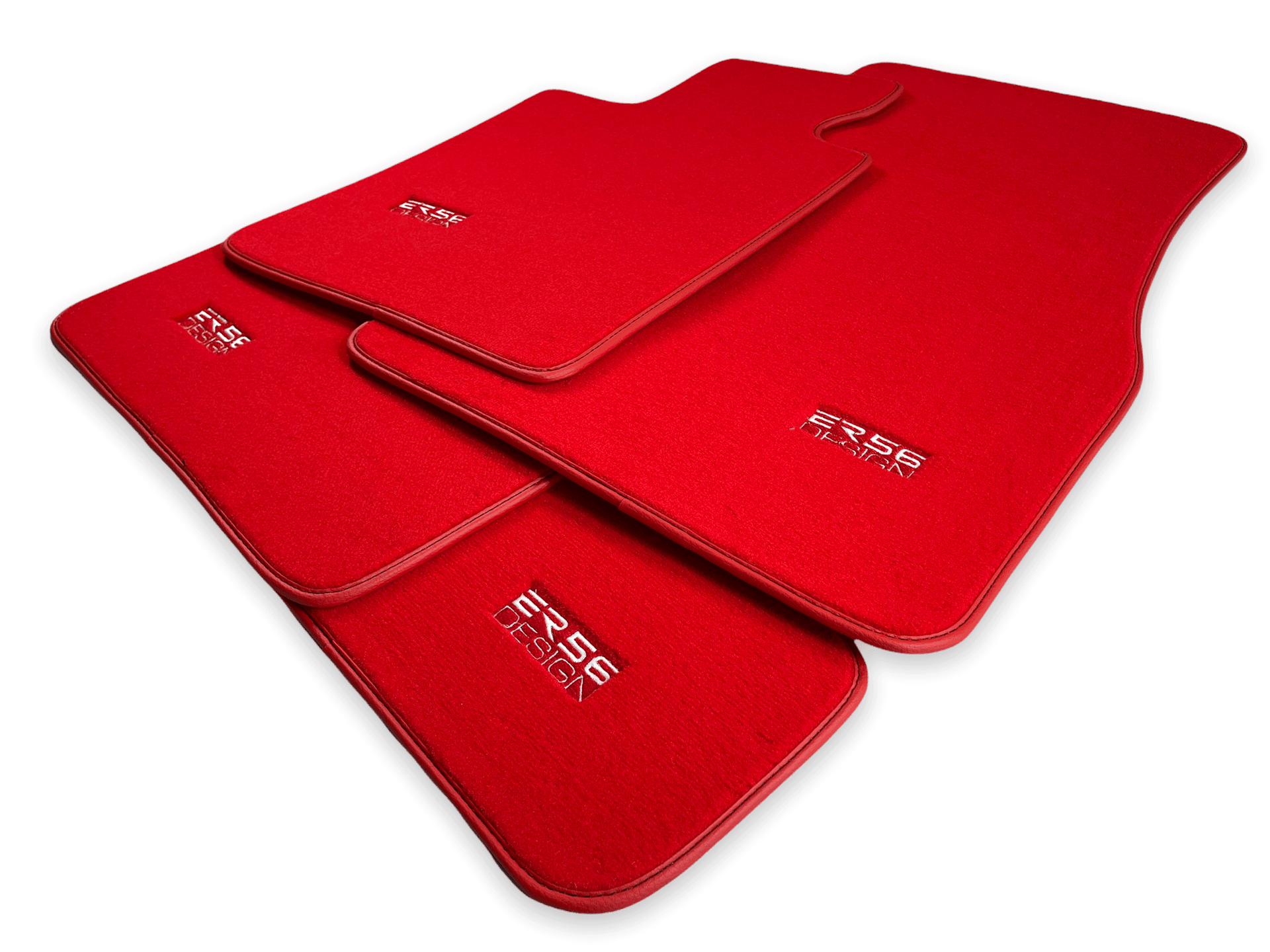Red Floor Mats For BMW 7 Series F01 - ER56 Design Brand - AutoWin