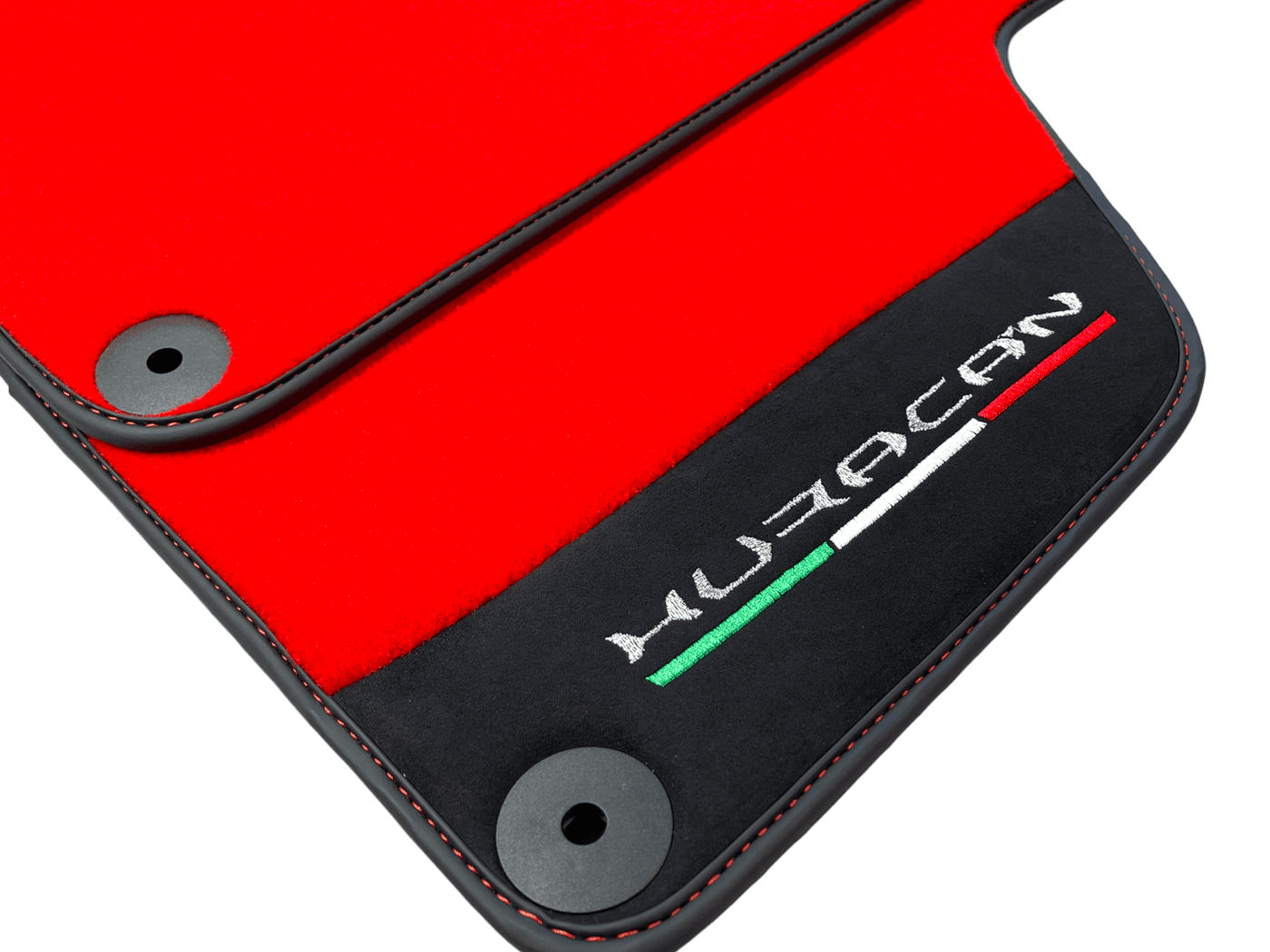 Red Floor Mats for Lamborghini Huracan With Alcantara Leather - AutoWin