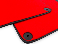 Red Floor Mats for Lamborghini Huracan With Carbon Fiber Leather - AutoWin